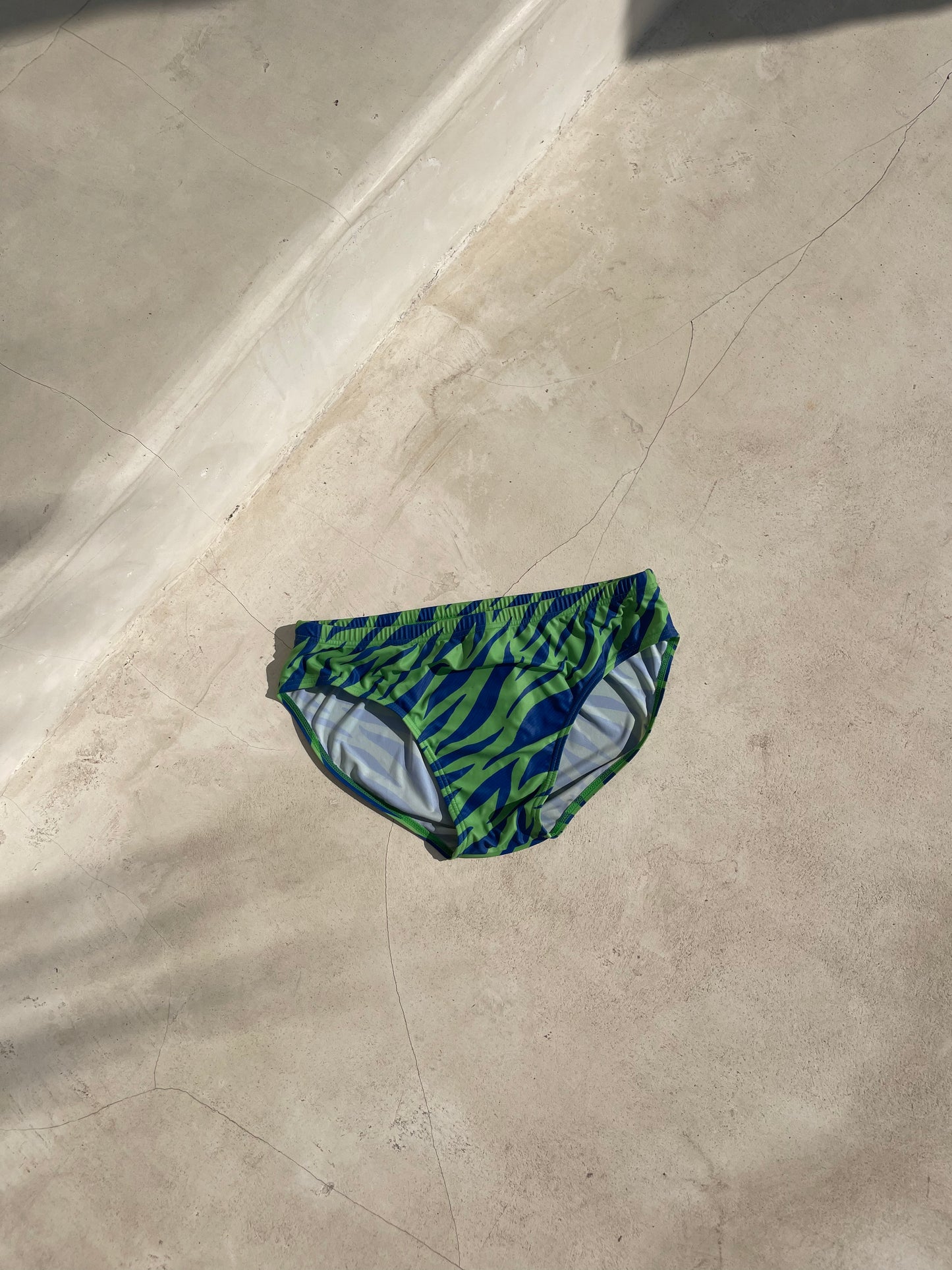 Blue & Green - Zebra Print Brief